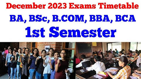 December 2023 Exams Timetable ✍️ BA, BSc, B.COM, BBA, BCA - 1st Semester Exams || GNDU Exam 2023