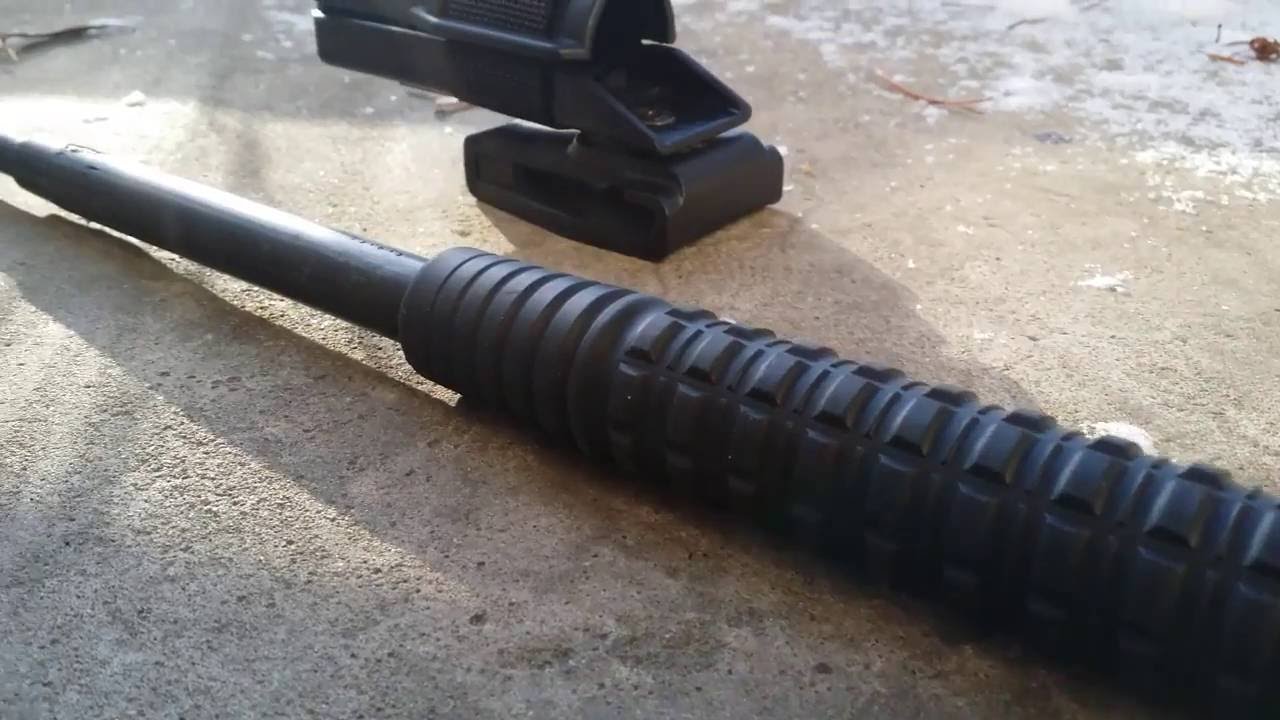 ★ Телескопическая дубинка ESP 21" антискользящая рукоятка испытание часть №1 ★