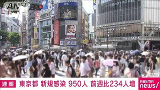 東京の新規感染者950人　前週の土曜日より234人増(2021年7月10日)