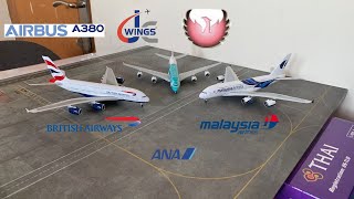 Comparison - Diecast 1/400 JC Wings vs Phoenix (OLD & NEW) Airbus A380 Mould | 9M-MND JA382A G-XLEK