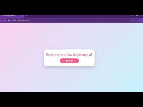 💻✨ "This Website Gives Random Quotes in 1 Click! 😱 | HTML CSS JS Project"