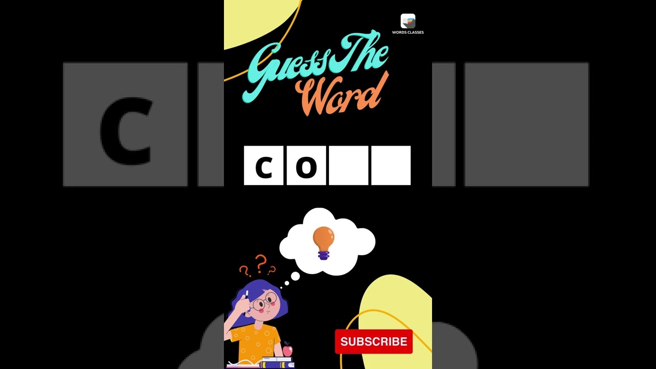 Guess The Missing Letter Word Game - (4 Letter Words) | English | English Vocabulary | WordsClasses