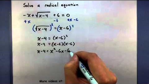 Pre-Calculus - Solve a radical equation (2)