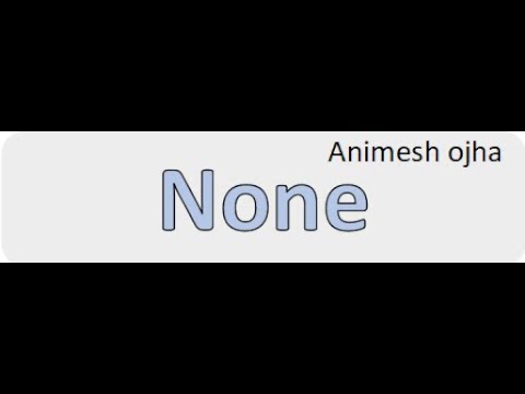 #None DataType in  #Python with Example