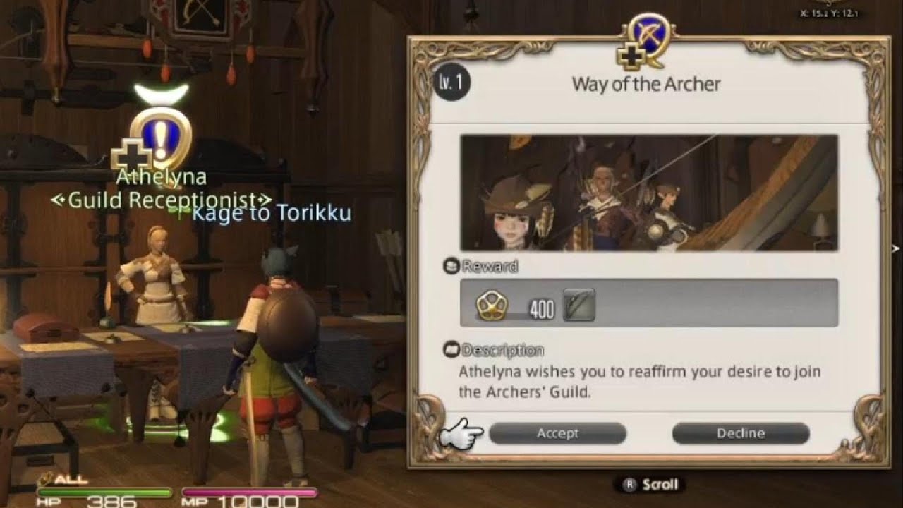 Final Fantasy 14 – Job Quest – Way of the Archer - Lv.1