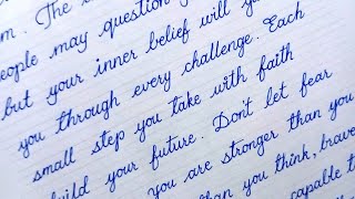 The Power of Believing in Yourself | One Page Cursive Handwriting |  Motivational Handwriting Video Power In Cursive