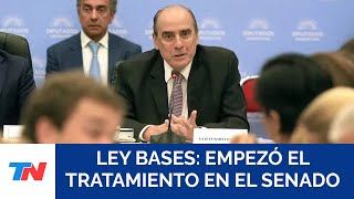 Empezó el plenario de comisiones que discute la Ley Bases en el Senado