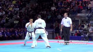 2 KWU WC Final -70 Toshihide Iwasawa (Japan, aka) - Georgi Lotarov (Bulgaria)