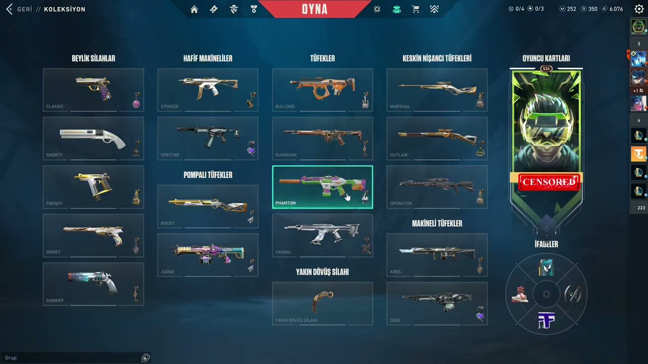 534 Seviye Valorant Hesabı videosu