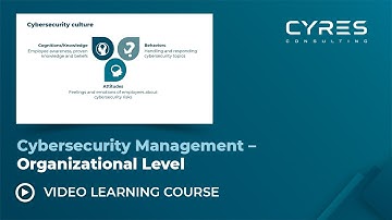 Summary Video Cybersecurity Management – Organizational Level (Full video course) | CYRES Consulting