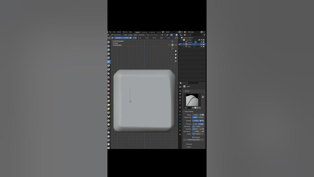 Draw straight lines in sculpt in Blender blenderustad YouTube