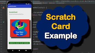 how to create/make digital ScratchCard/ScratchView in android || Android ScratchCard in android screenshot 1