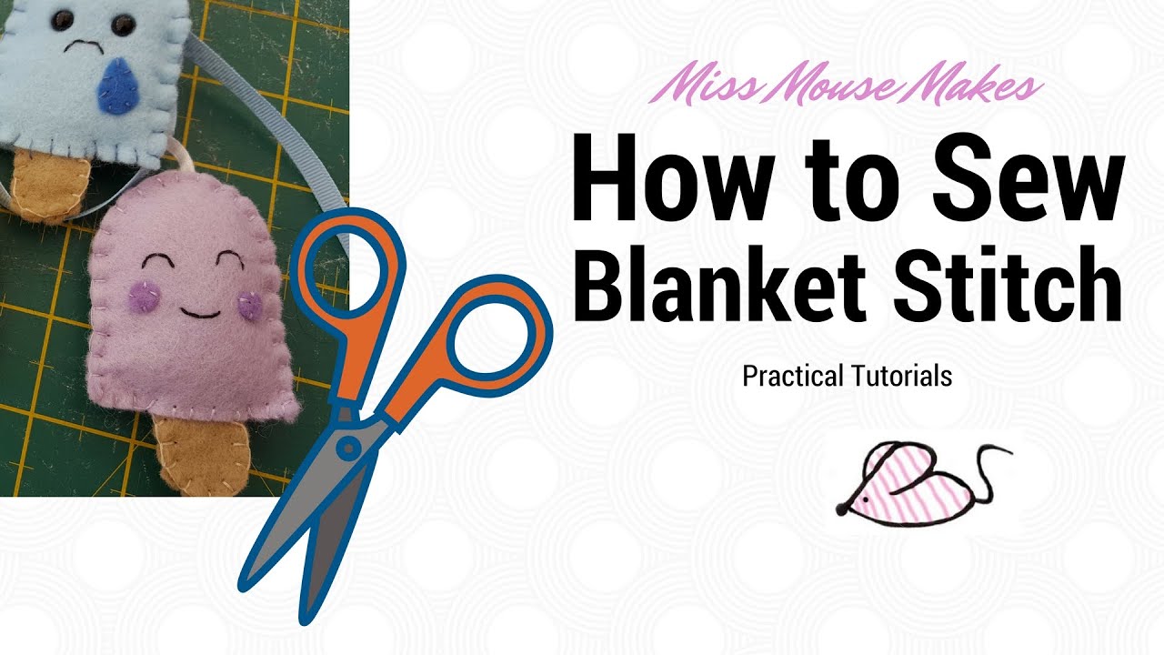 kawaii emoticons How to sew blanket stitch