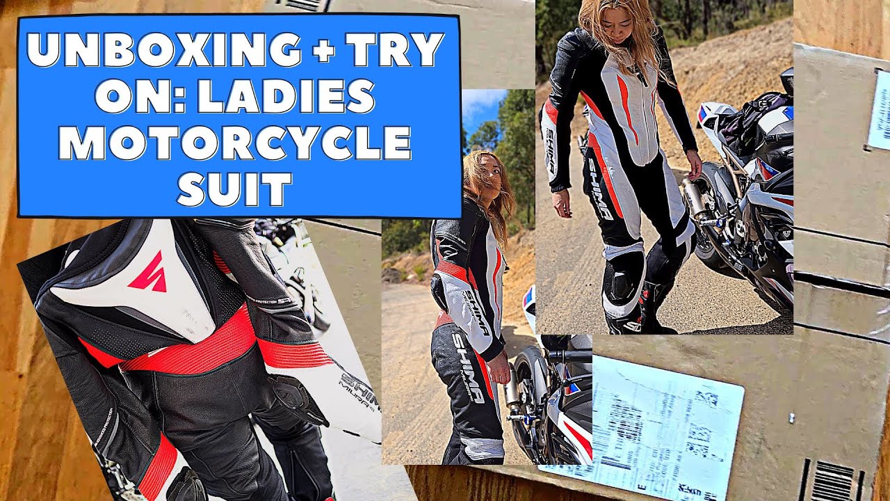 UNBOXING and TRY ON: SHIMA MIURA-RS Suit - Biker Girl in Leathers | Amelia2Wheels