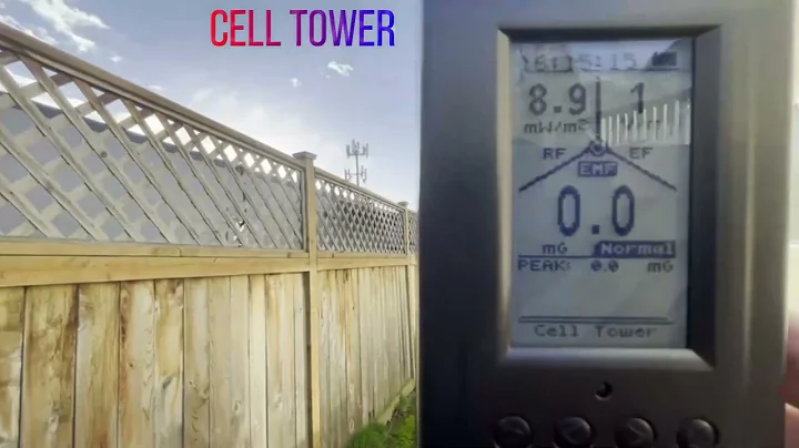 5G Cell Tower detected by EMF-390 EMF meter RF radiation