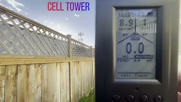 5G Cell Tower detected by EMF-390 EMF meter RF radiation