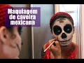 Maquiagem de caveira mexicana (catrina) passo a passo - Halloween/Dia de Los Muertos