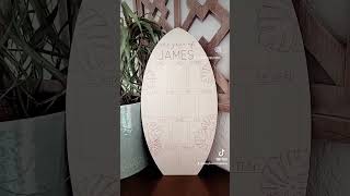 This surfboard photo display is sure to be the hit of your baby's first birthday party! .⁣⁣⁣⁣⁣