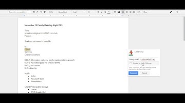 Tagging in Google Docs Comments