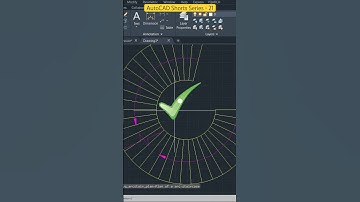 ✅Create spiral stair in seconds | ⚡️YQArch Plugin | 💪🏻AutoCAD shorts - 21 #shorts #new #autocad