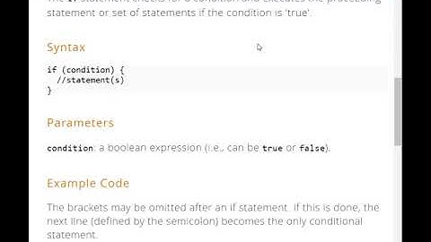 Arduino Code: if statement, Equal, Not Equal,  Negation