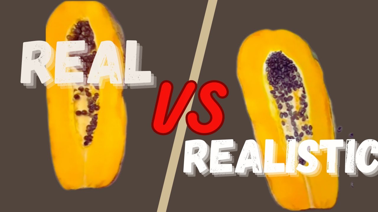 REAL VS REALISTIC😱😱 Realistic Acrylic Painting Real Vs Realistic