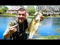 I CAUGHT GIANT BASS IN $100,000,000 NEIGHBORHOOD POND!