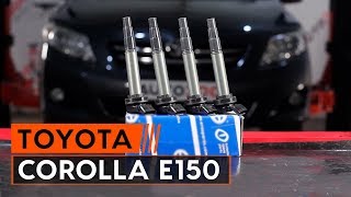 How to replace Coil plug on TOYOTA COROLLA Saloon (E15_) - video tutorial