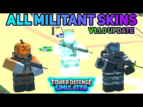 HOW TO GET John Militant skins in CODES! Tower Defense Simulator