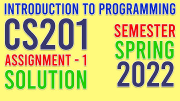 Assignment 1 CS201 Solution  | Spring 2022