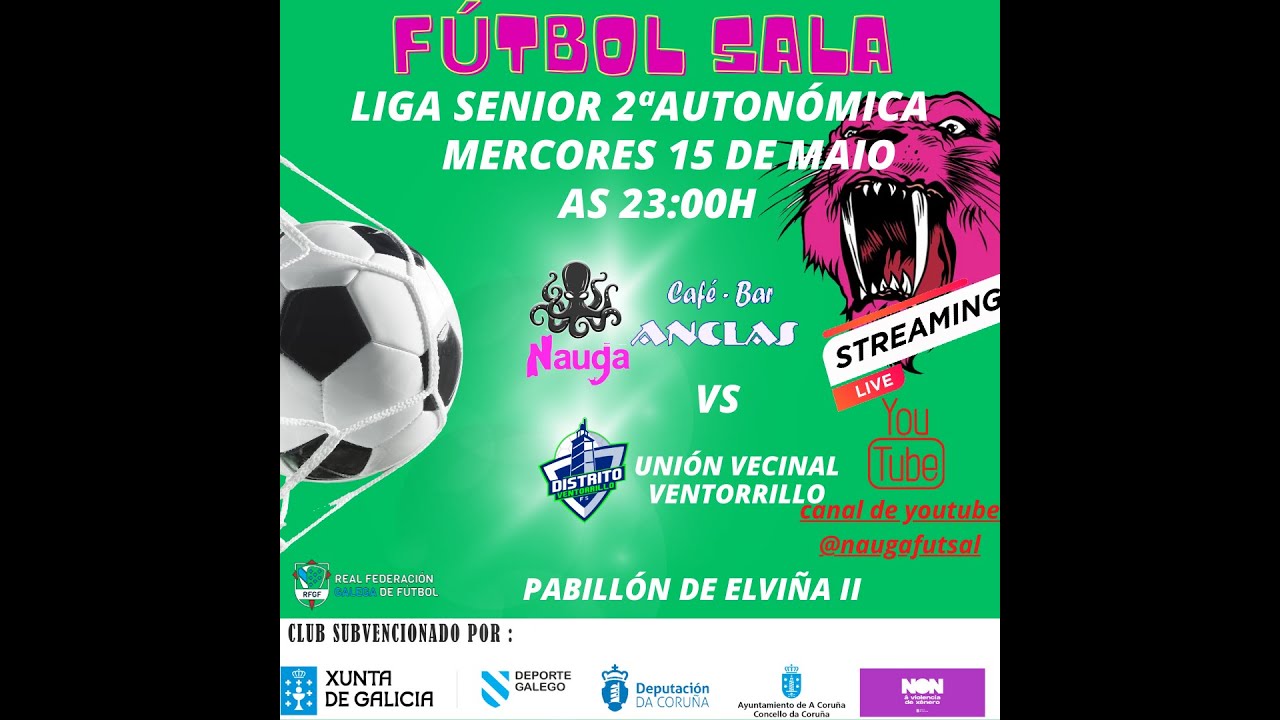 Nauga Café Anclas vs Ventorrillo partido liga futsal 2ªaut. Galicia