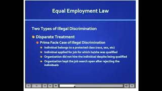 Overview of Employment Law Part 1