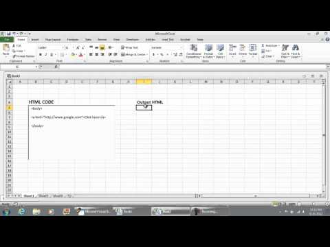 HTML Interpreter in Microsoft Excel 2010/2007 - Write directly to Web Browser