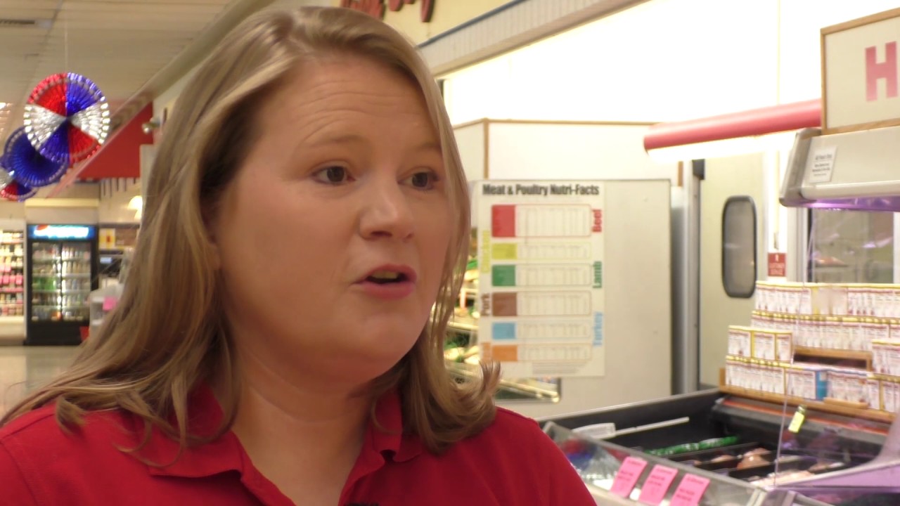 Mom at the meat counter