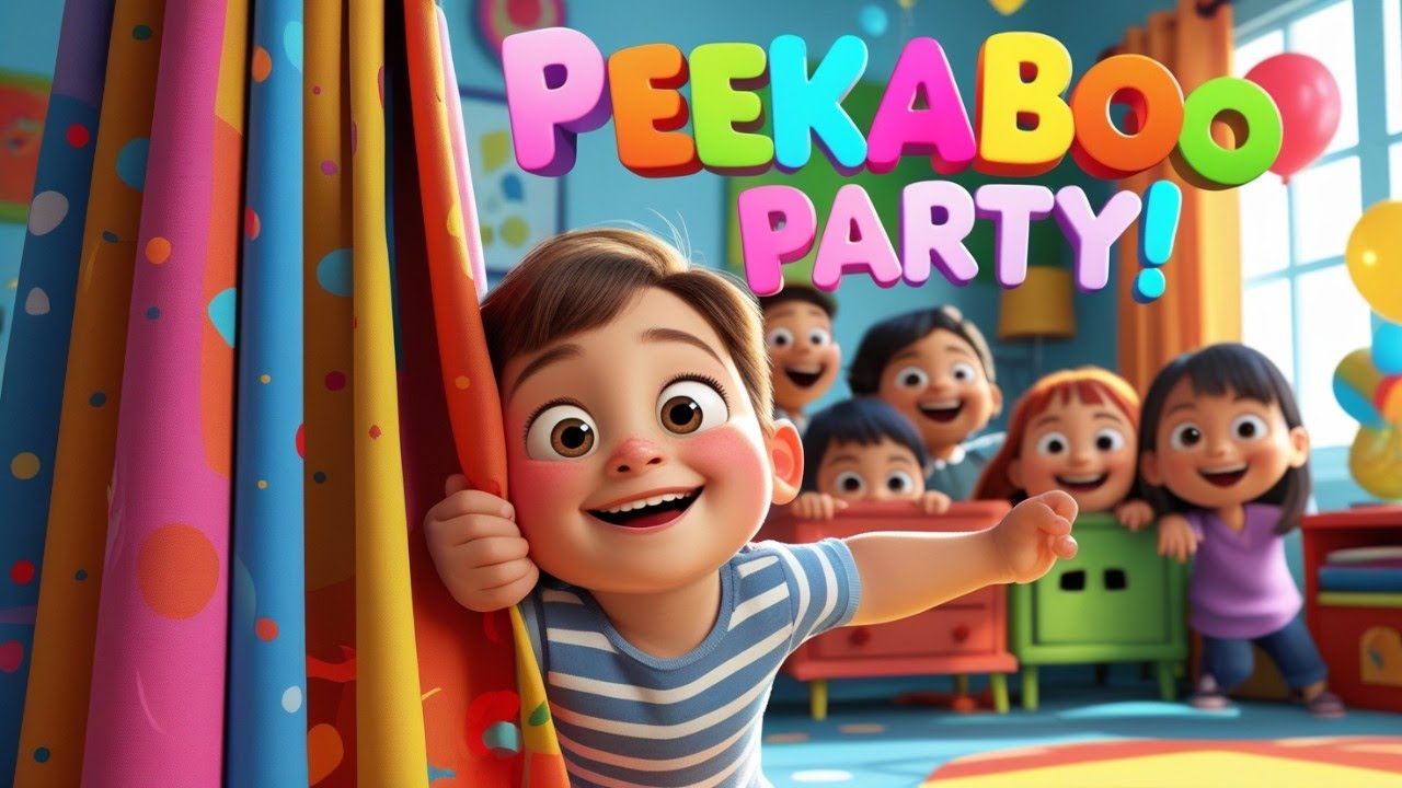 Peekaboo Party Nursery Rhyme Fun Hide And Seek Game For Kids YouTube 