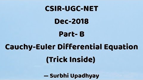 CSIR-NET physical Science DEC-2018 Part- B Solutions Mathematical Physics