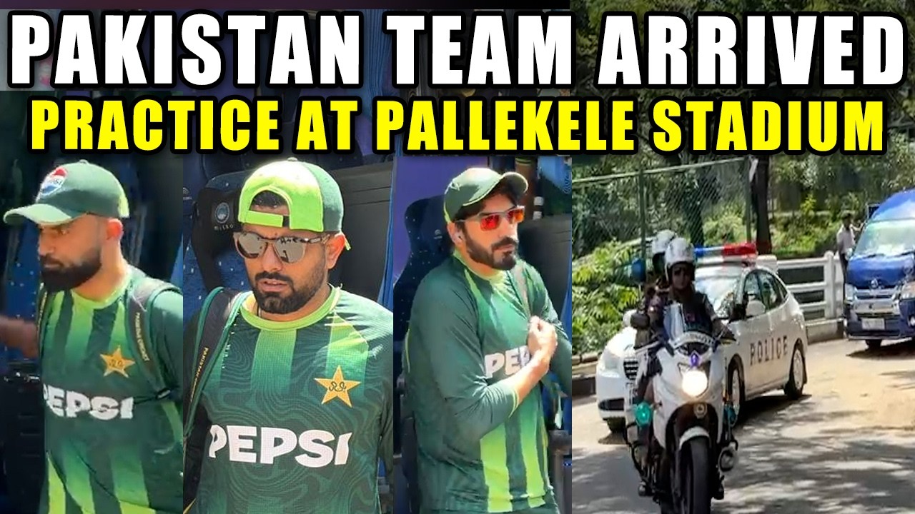 Pakistan Team Arrived at Pallekele Cricket Stadium, Kandy for Practice Session