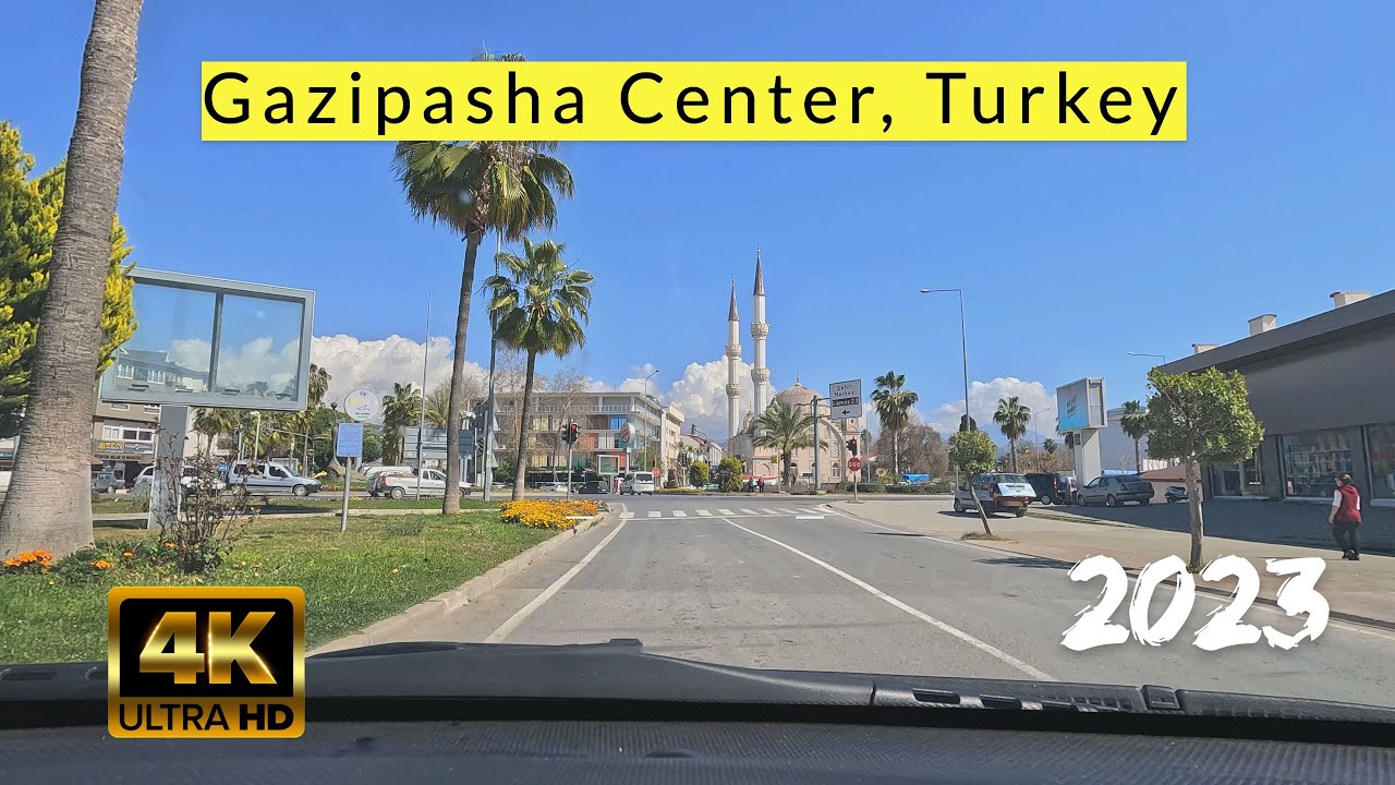 Газипаша, Турция 2023 - прогулка по городу на видео 4K - YouTube