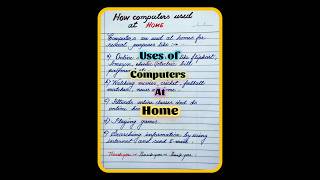 How computer are used at home | Use computer at home | Uses of computer essay | Uses of computer
