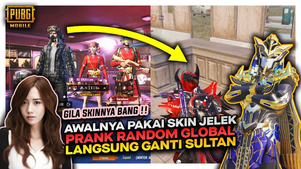 NYAMAR JADI MISKIN AWALNYA PAKAI SKIN JELEK , CEWEKNYA KAGET DI GAME KOK JADI SULTAN - PUBG MOBILE