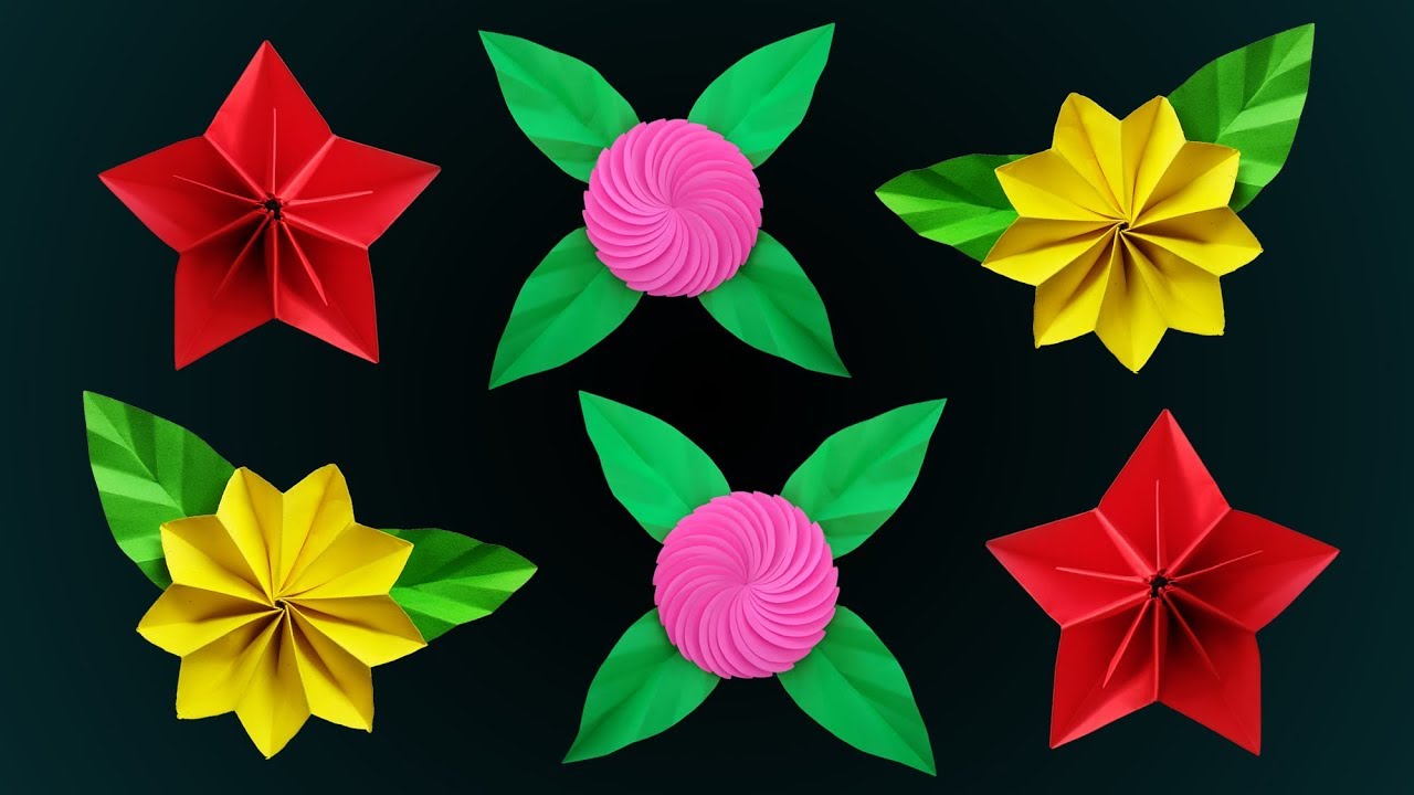3 Cara Membuat Bunga  Dari Kertas  Origami  Easy Paper 