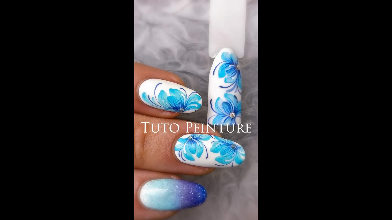 Tuto nail art fleur très rapide en peinture (ou gel paint)