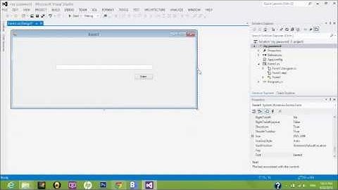 How to creat password Visual Studio 2012 C#