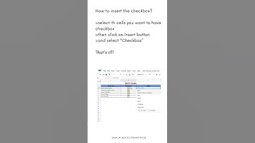 How to insert Checkbox in Google Sheet?