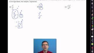 Common Core Algebra I.Unit #6.Lesson #1.Simplifying Expressions Involving Exponents(In this lesson, students learn how to simplify algebraic fractions involving monomials by splitting the fractions into a multiplication. This lesson sets the stage for ..., 2014-08-07T01:21:05.000Z)