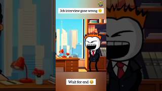 HR Job interview gone wrong 😱 😂 #hr #job #interview #wrong #boss #funny #comedy #viral  #shorts