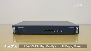 AP-ABS2000  High Quality Audio IP Paging Server(고품질 오디오 IP 페이징서버) | AddPac