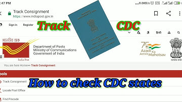 How to track dispatched speed post CDC | how to check CDC states in dg shipping indos profile