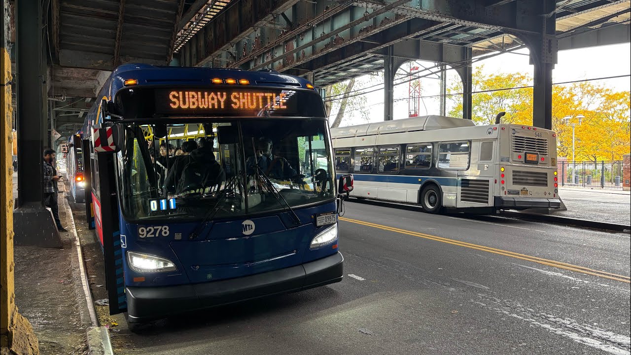 MTA Bus & NYCT Bus || T321 (7) Shuttle Bus Action at Mets-Willets Pt /w Q90 Orion VII Next Gen 