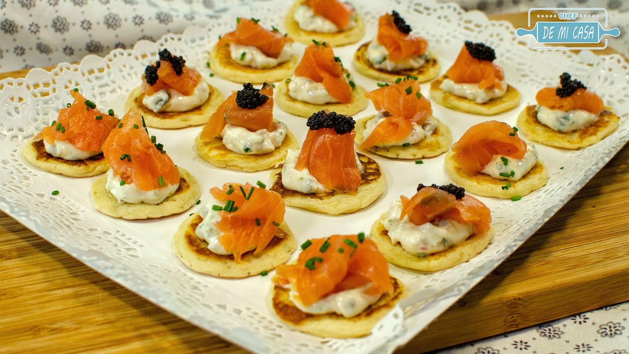 BLINIS de SALMÓN Ahumado y Salsa Tártara 👍🥳  | Recetas de Navidad 2020  nº 1/24